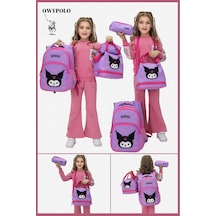 Kuromi Termal Beslenme Çantalı Üçlü İlkokul Seti Lila
