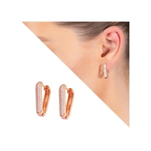 Tesbihane Starlight Diamond Zirkon Taşlı "V" Tasarım Rose Renk 925 Ayar Güm