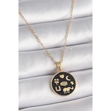 Mey İthalat 316l Çelik Gold Renk Siyah Şans Kolyesi - Özel Seri Meyeb6745cd10396b6171040a3e09 altın