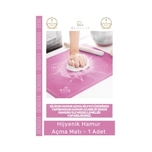 Hamurmatı Silikon Silpat Şeker Hamuru Hazırlama Örtüsü Kaymaz Ölçülü Yapışmaz 50x40cm Hamur Açma Ma Çok Renkli