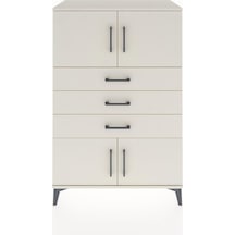 Hyperion Dolap Tek Raflı 3 Çekmeceli 4 Kapaklı 88x44x134 Aytaşı-aytaşı Aytası