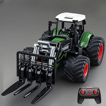 Oyuncak 2.4ghz Uzaktan Kumandalı 1:24 Ölçek Şarjlı Rc Traktör Forklift Aparatlı - Oyuncak Kepçe Traktör Forklift Aparatlı Altın - Siyah