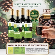 4 X 500 Ml Kozak Bergama Vakfı Kozalak Şurubu Giritli Metin Efendi