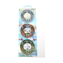 Dodes İstanbul Temalı Metal Magnet 3'lü Set Model 2 Çok Renkli