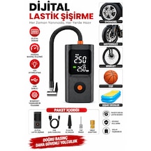 Fürtger Frt-150 Dijital Göstergeli Led Işıklı Taşınabilir 150 Psı Araç Lastik Şişirme Hava Kompresörü 0 - 150 Psı 0 - 10 Bar