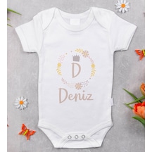 Bitmeyenkartus Bk Kids Harfli Isimli Bebek Body Zıbın - Model 2 Beyaz
