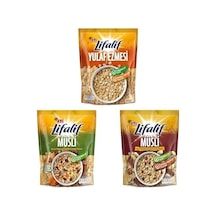 Seti Yulaf Ezmesi 500 G X1 + Kuru Meyveli Ve Fındıklı Müsli 350 G X1 + Yer Fıstıklı Ve Hurmalı Müsli 350 G X1