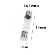 10 Amper Büyük Boy Cam Sigorta 6x30 Mm - 100 Adet