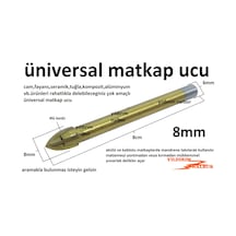 Matkap Ucu Üniversal Ahşap Fayans Delme Ucu 8mm Çok Amaçlı 4 Elma