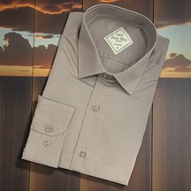 Linen Keten Slim Fit 4 Mevsim Giyilebilen Pamuklu Gömlek Krem