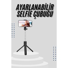 Tripod Selfie Çubuğu Bluetooth Kumandalı Kablosuz Led Işıklı - Bayi Depom