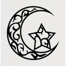 One Vıp Sale Hilal Ve Yıldız Duvar Dekor Sticker 60 X 60 Cm Mukavemetli