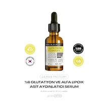 %6 Glutatyon Ve Alfa Lipoik Asit İçeren Aydınlatıcı Serum Derma Factory Glutathione %6 Ampoule