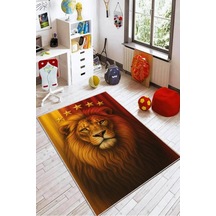 Sarı Aslan 5 Yıldız Kaymaz Tabanlı Taraftar Halısı Vh142n11 Sarı - Kırmızı