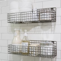 Metal Banyo, Mutfak Rafı 2’Li Set Wd-241 Siyah