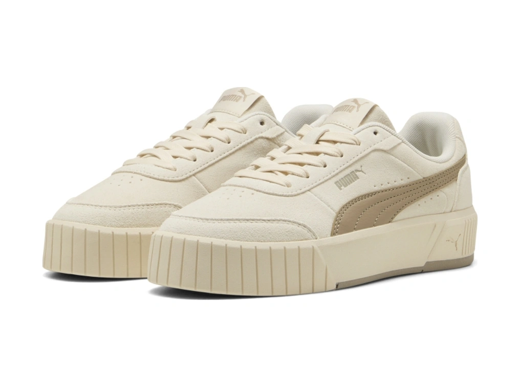 Puma Carina Mia Suede Kadın Günlük Ayakkabı 40263801 Ekru