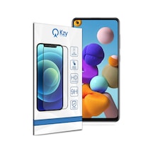 Samsung Galaxy A21S ile Uyumlu Tam Kaplayan Temperli Cam Ekran Koruyucu