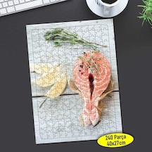 Turuncu Somon Balığı Eti 240 Parça Puzzle Yapboz-112248171