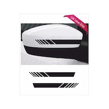 Oto Ayna Şerit Sticker Siyah 2 Li 20 2,5 Cm