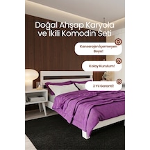 Natura New Model Masif Ahşap Karyola Ve 2 Adet Komodin Kolay Kurulum Fırınlanmış İthal Sibirya Çamı 180x200 Yatak Uyumlu 2 Adet Komodin - Beyaz