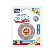 Seffaf Çift Tarafli Akrilik Montaj Bandi, 18 Mm X 2 M, Kirmizi