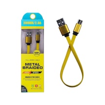 Android Micro 2a 20mm Kısa Yumuşak Dokulu Renkli Usb Kablo- 5775
