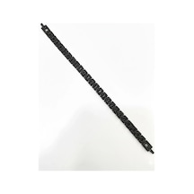 Siyah Çelik Erkek Çelik Bileklik Boy 21.5 Cm / En 0.8 Mm - Ebl0076