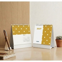 2027 Yılı 14x14 Cm Sıvama Üçgen Masa Takvimi Model 3