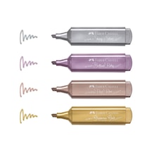 Faber-Castell Metalik Renkler Fosforlu Keçeli Kalem 4'lü