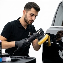 Profesyonel Seri %100 Doğal Kuzu Postu Polisaj Keçesi 180 Mm Sarı