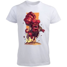 Hellboy Tasarım Baskılı Erkek Tişört (531581818)