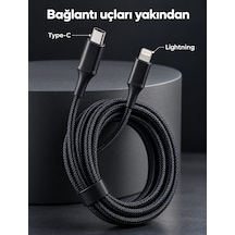 Hızlı Şarj Ve Veri Aktarımı İçin Led Göstergeli Örgülü Kablo Çok Renkli