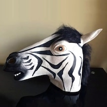 Erkekler Ve Kadınlar İçin Popüler Pretty Cadılar Bayramı Maskesi Masquerade Emülsiyon At Kafası Zebra Maskesi