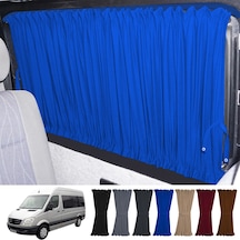 Pandami Mercedes Sprinter W906 Uzun 2006-2018 Uyumlu Mavi Raylı Oto Perde Takımı