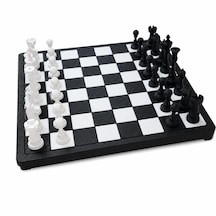 21x21 Cm Satranç Takımı Taşınabilir Satranç Seti Siyah Beyaz Strateji Ve Zeka Oyunu