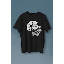 Baby Yoda Star Wars Mandalorian Ay Hilal Silüeti Baskılı Tişört Unisex T-shirt 001