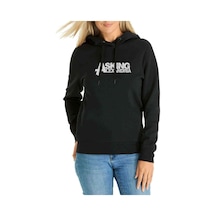 Asking Alexandria Yazı Baskılı Siyah Kadın Kapşonlu Sweatshirt