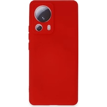 Ilkeshop Newface Xiaomi Mi 13 Lite Kılıf Nano İçi Kadife Silikon - Kırmızı