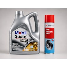 Mobil Süper 3000 0W-20 Tam Sentetik Motor Yağı 4 L + Würth Balata Spreyi 500 ML