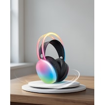 Kulak Üstü Bluetooth Kulaklık Renkli Işıklı Unisex Kablosuz
