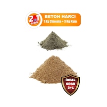 3 Kg Kum + 1 Kg Çimento / İnşaat Tadilat Tamir Harcı Ve Beton İçin En Iyi Oran 4 KG
