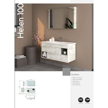 Evros Helen 100 Cm Banyo Dolabı Beyaz