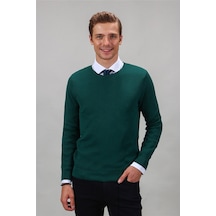 Tudors Slim Fit Dar Kesim Bisiklet Yaka Petek Desenli Erkek Kazak-16252 Yeşil Tudors Slim Fit Dar Kesim Bisiklet Yaka Petek Desenli Erkek Kazak-16252 Yeşil