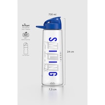 Renga Lidya Positive Vibes Desen 730 Ml Tritan Matara 912035 Mavi MAvi