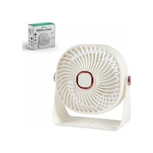 Feny Fn-f55 Beyaz Ultra Sessiz 3 Kademeli Şarjlı 800mah Masa Fanı 4" Renkli