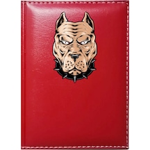 Promosyon Denizi Köpek Görselli Kırmızı Ruhsat Kabı