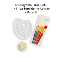 6 Lı Fırça&palet&cleaner Hobi Ve Profesyonel Seti Dmk-016
