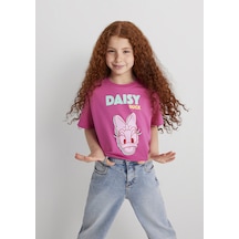 Mavi Daisy Duck Baskılı Pembe Kız Çocuk T-shirt M7610331-71095 Pembe