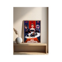 F1 Max Verstappen Ahşap Çerçeveli Tek Parça Genç Odası Tablo Çok Renkli - 817661619 Çok Renkli