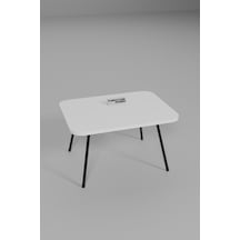 Katlanır Masa Bahçe Kamp Balkon Masası Piknik Masası 45x60 Beyaz